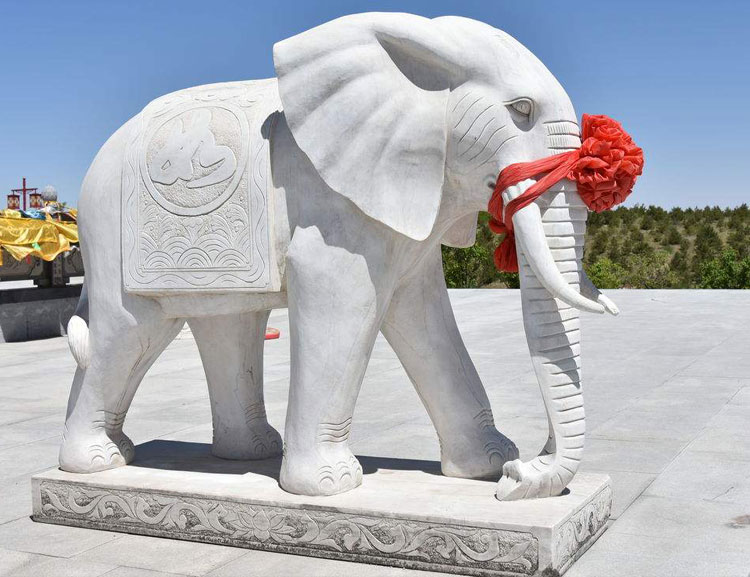 漢白玉大象石材雕塑